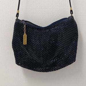 Whiting & Davis Navy Crossbody Bag